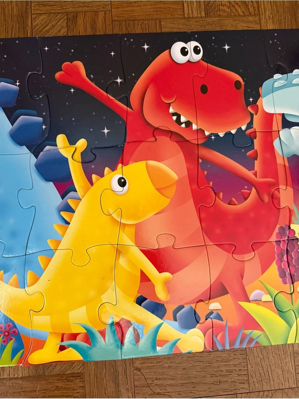 Color Dancing Dinos 5 Feet Long Puzzle - Multicolor 50+ Pieces 3-6 Years